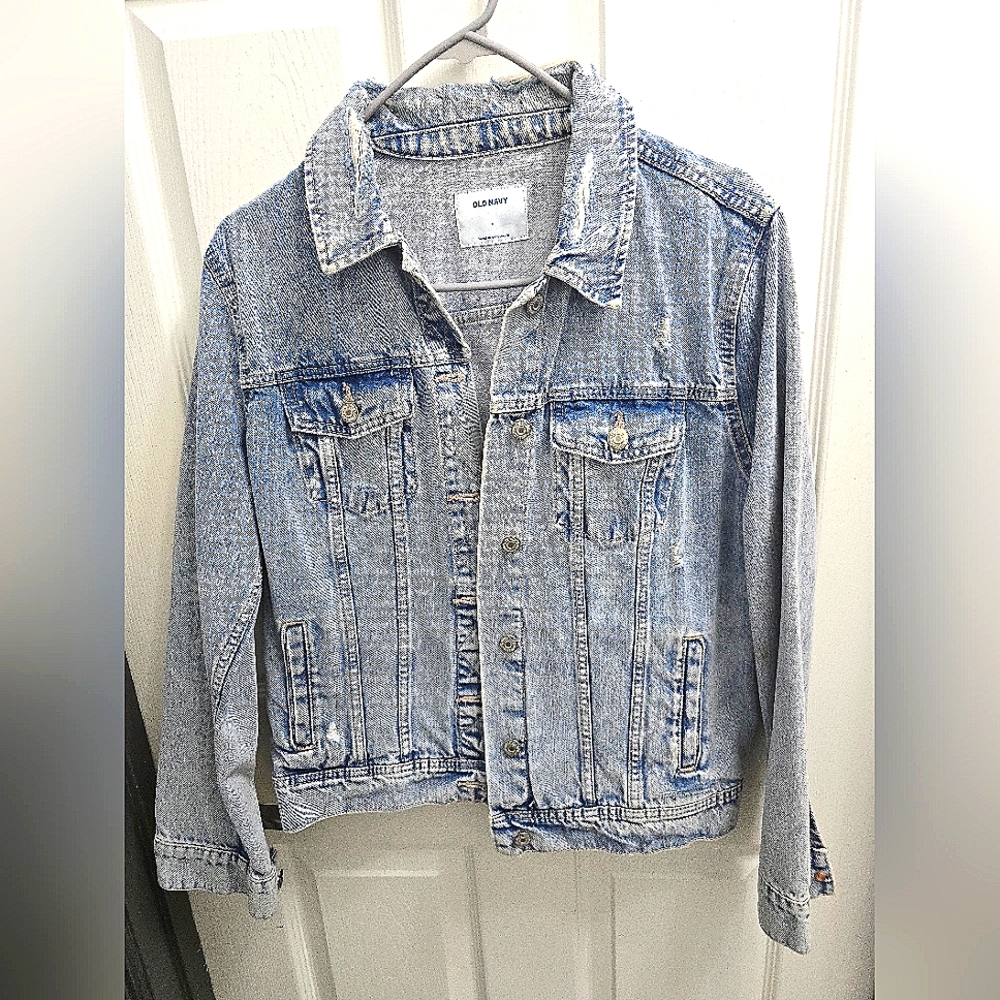 NWOT never used/worn womens size L Old Navy denim rugged jacket.